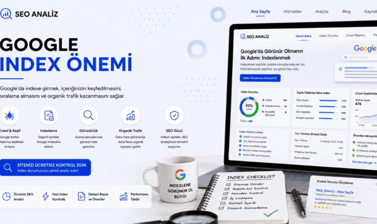 Google index, Google index önemi, Google index alma, web sitesi index alma, SEO index kontrolü, Google index sorunu, SEO uyumlu web sitesi, teknik SEO