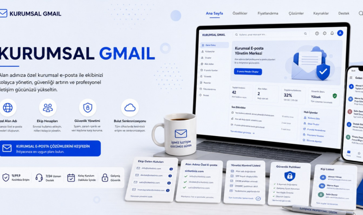 kurumsal Gmail, kurumsal e-posta, kurumsal mail, firma mail adresi, profesyonel e-posta, kurumsal Gmail kurulumu, kurumsal Gmail hesabı
