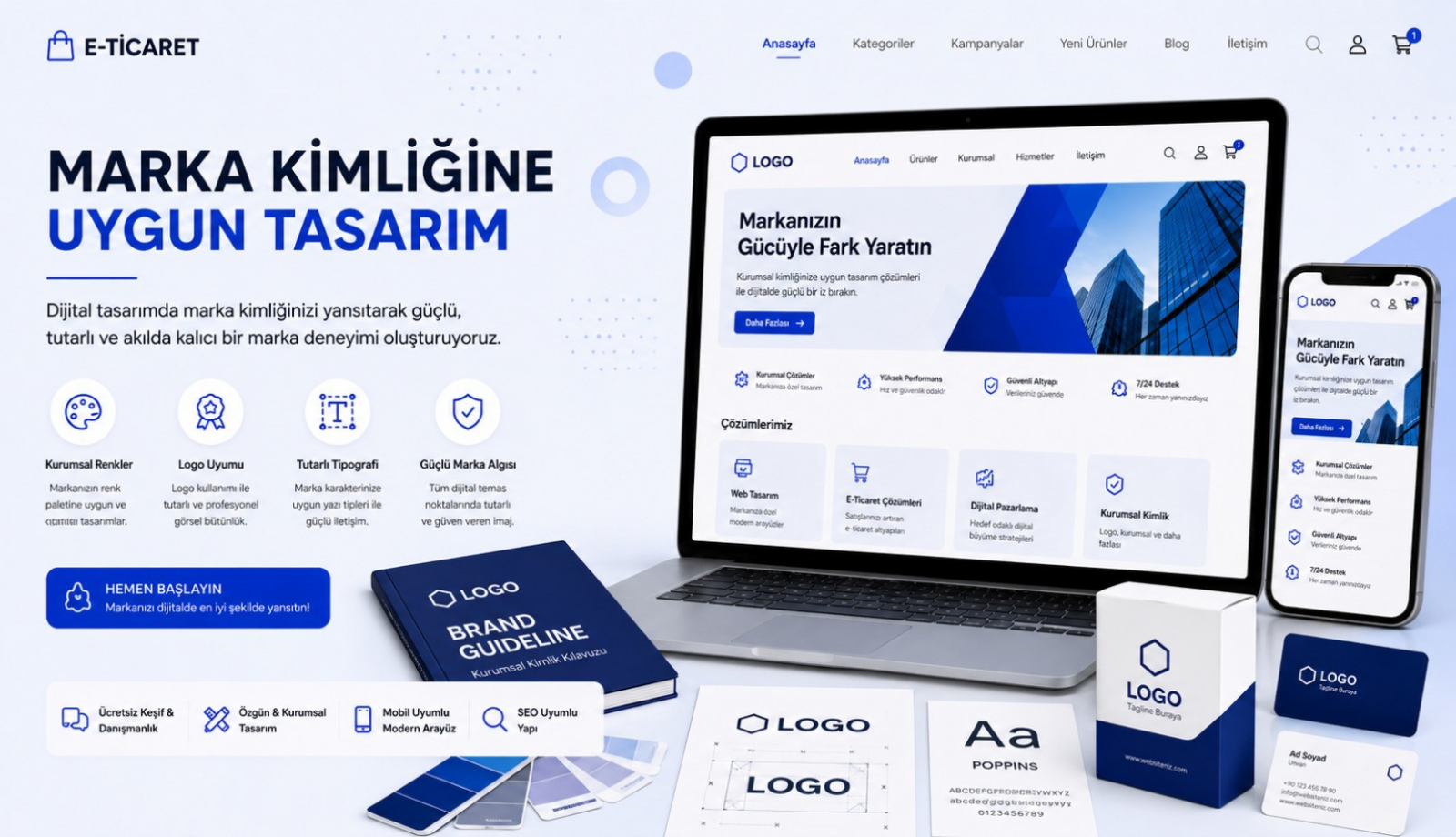 marka kimliğine uygun tasarım, web tasarım, kurumsal web sitesi, profesyonel web sitesi, kullanıcı dostu web sitesi, mobil uyumlu web sitesi, SEO uyumlu web sitesi
